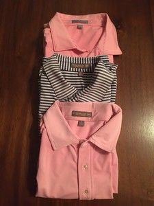 Peter Millar Mens Size Large Summer Comfort Golf Polo Bundle Shirts